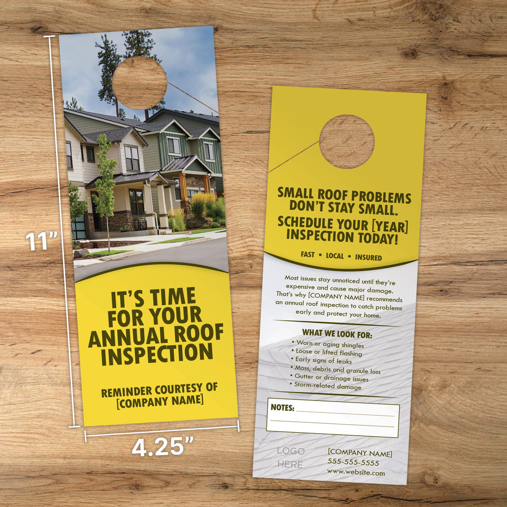 Annual Roof Inspection Door Hanger - PeakPrint