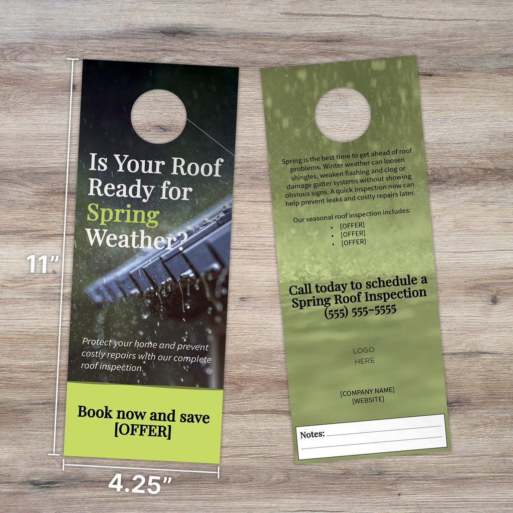 Spring Roof Inspection Door Hanger - PeakPrint