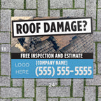 Roof Damage Yard Sign - PeakPrint