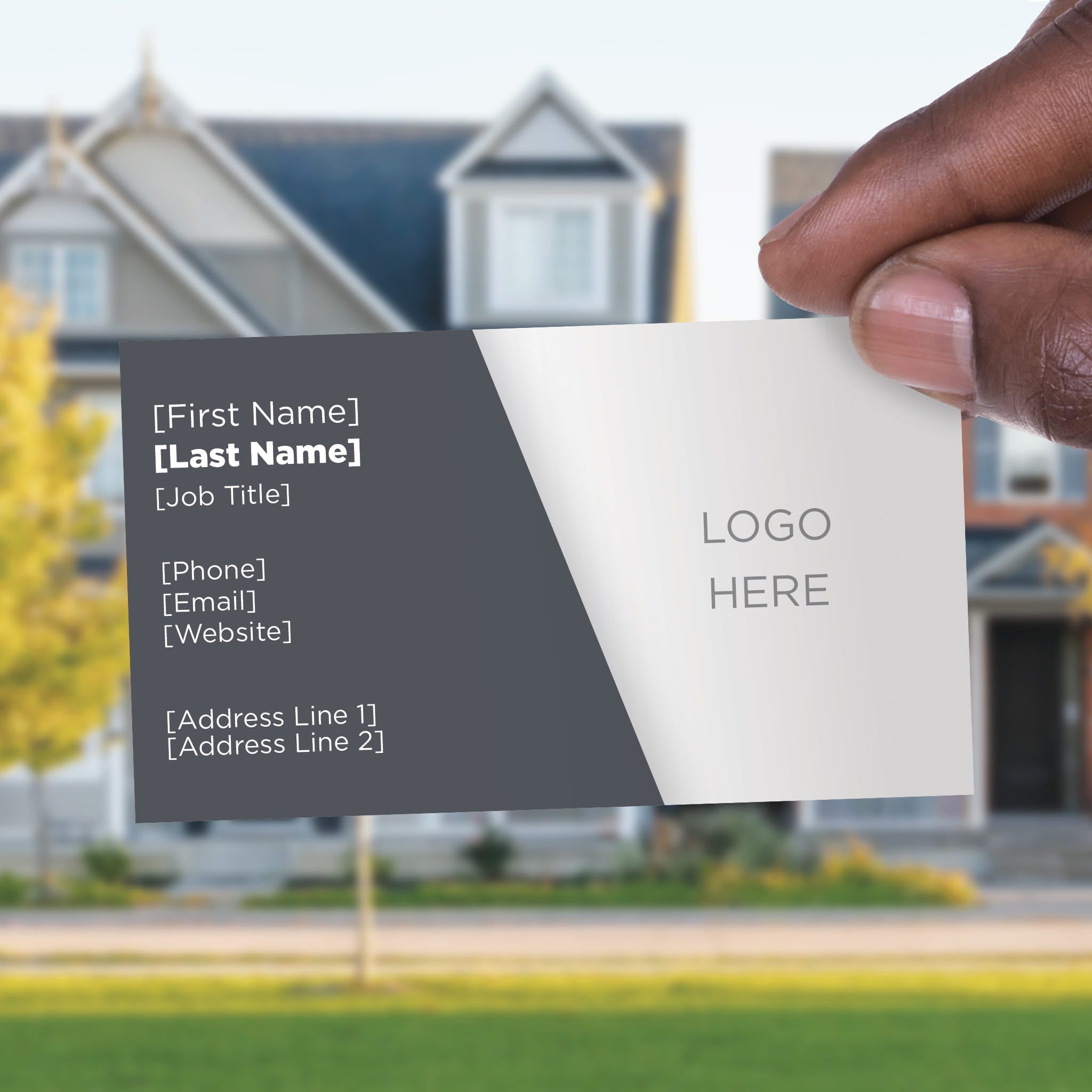 Slant Roofing Business Card - PeakPrint